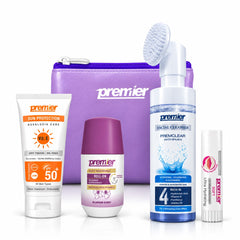 Cleanser+sun screen+blossom roll on + lip balm